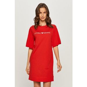Šaty Emporio Armani Underwear červená farba, mini, rovné vyobraziť