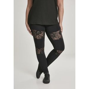 Urban Classics Ladies Laces Inset Leggings black - 5XL vyobraziť