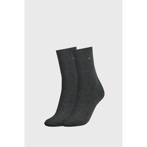 2 PACK tmavo-šedých dámskych ponožiek Tommy Hilfiger Casual vyobraziť