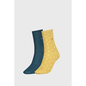 2 PACK žltých dámskych ponožiek Tommy Hilfiger Dot vyobraziť