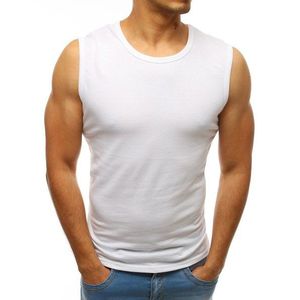 Biele klasické tričko bez rukávov (rx3491) vyobraziť