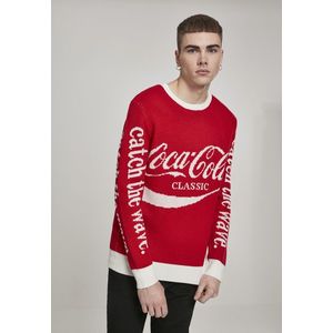 Urban Classics Coca Cola Xmas Sweater red - L vyobraziť