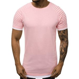 Predĺžené pánske tričko ružové O/1262 vyobraziť