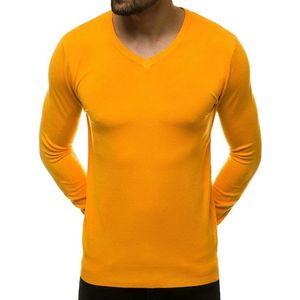 Žltý jednoduchý sveter TMK/YY03/17 vyobraziť