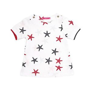 Biele dievčenské tričko s hviezdicami vyobraziť