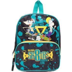 Tyrkysový školský batoh s motívom Phineas a Ferb vyobraziť