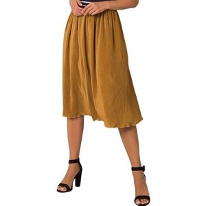 Tmavo-žltá dámska sukňa vyobraziť