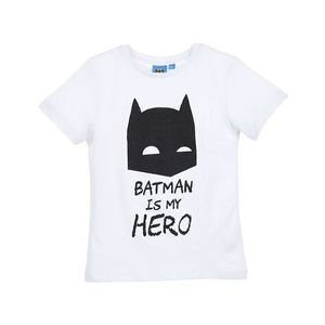 Batman chlapčenské biele tričko batman is my hero vyobraziť