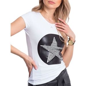 Dámske biele tričko s hviezdou vyobraziť