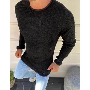 Čierny moderný sveter pre pánov. vyobraziť