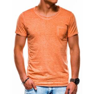 Trendy oranžové tričko s vreckom s1051 vyobraziť