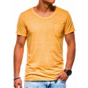 Moderné žlté tričko s vreckom s1051 vyobraziť