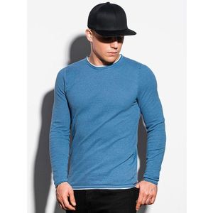Svetlo-modrý bavlnený pánsky sveter E121 vyobraziť
