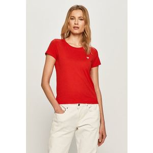 Tričko Guess dámske, červená farba vyobraziť