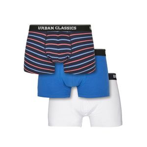Urban Classics Boxer Shorts 3-Pack neon stripe aop+boxer blue+wht - S vyobraziť
