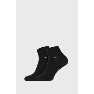 2 PACK čierny ponožiek Tommy Hilfiger Quarter vyobraziť