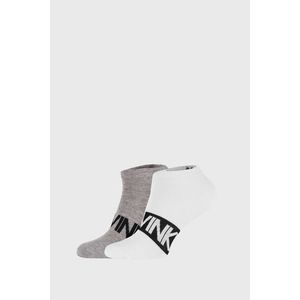2 PACK sivo-bielych ponožiek Calvin Klein Dirk vyobraziť