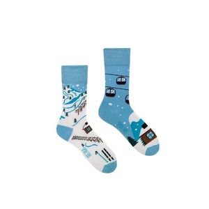 Modro-biele ponožky Skiing vyobraziť