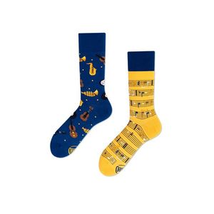 Modro-žlté ponožky Music Notes vyobraziť