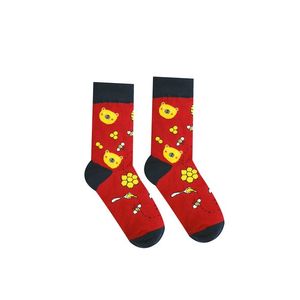 Žlto-červené ponožky Méďa vyobraziť