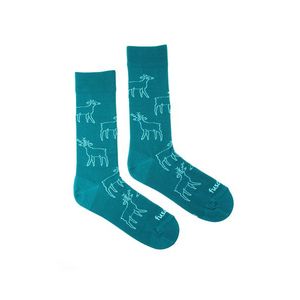 Tyrkysové ponožky Srnky vyobraziť