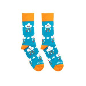 Modro-oranžové ponožky Mrakoty vyobraziť