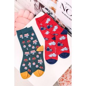 Viacfarebné ponožky Tea & Cake Sock Pack - dvojbalenie vyobraziť