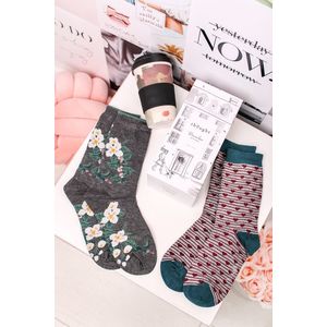 Darčekový set hrnček + ponožky Floral Bamboo Cup & Socks Gift Set vyobraziť