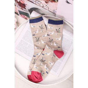 Béžové ponožky Goosey Lucy Bird Socks vyobraziť
