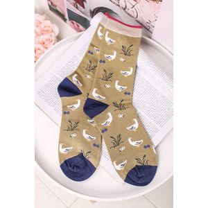 Zelené ponožky Goosey Lucy Bird Socks vyobraziť