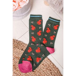 Zelené ponožky Squirrel Socks vyobraziť