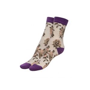 Béžovo-fialové ponožky Roses 100DEN vyobraziť