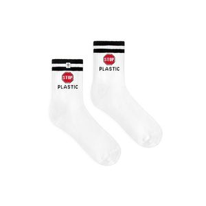 Biele ponožky Stop Plastic vyobraziť