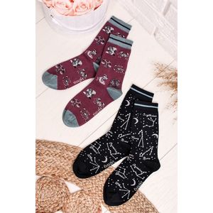 Viacfarebné vzorované ponožky Astrology Socks - dvojbalenie vyobraziť