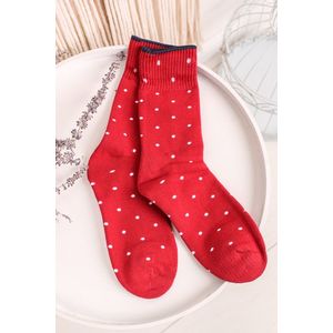 Červené bodkované ponožky z organickej bavlny Walker Socks vyobraziť