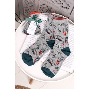 Sivo-zelené ponožky Agatha Bamboo Veggies Socks in a Bag vyobraziť
