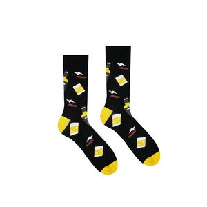 Čierno-žlté vzorované ponožky Whisky vyobraziť