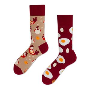 Béžovo-hnedé ponožky Egg and Chicken vyobraziť