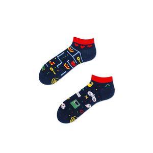 Viacfarebné vzorované členkové ponožky Game Over Low vyobraziť