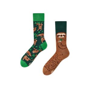 Zeleno-hnedé ponožky Sloth Life vyobraziť