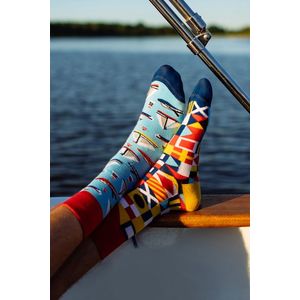 Viacfarebné vzorované ponožky Yacht Club vyobraziť