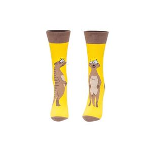 Hnedo-žlté ponožky Surikata vyobraziť