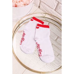 Biele ponožky Srdiečko Malé červeno-biele vyobraziť
