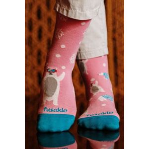 Ružové vzorované ponožky Snowflake Maco vyobraziť
