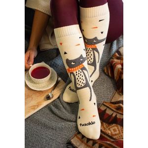 Béžové froté ponožky Vĺčik Tĺčik vyobraziť