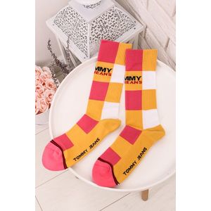 Žlto-ružové ponožky Tommy Jeans Sock vyobraziť