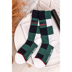 Zeleno-biele ponožky Tommy Jeans Sock vyobraziť