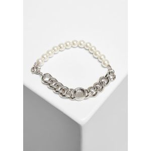 Urban Classics Pearl Flat Chain Bracelet silver - L/XL vyobraziť