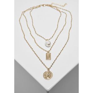 Urban Classics Layering Pearl Basic Necklace gold - One Size vyobraziť