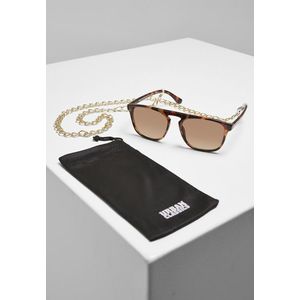 Urban Classics Sunglasses Mykonos With Chain brown/brown - One Size vyobraziť